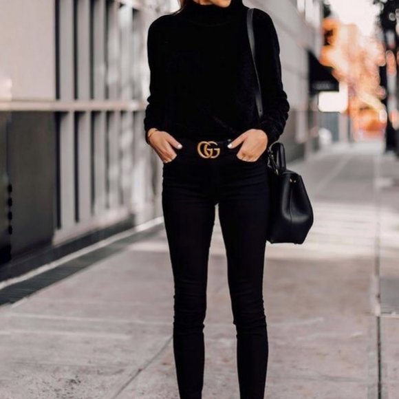 Leather and Gold Gucci Belt (vintage looking) main image 4